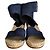 Céline Sandali con zeppa in suede Celine Blu Beige Blu navy - vista 2
