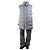 Autre Marque Chaleco largo gris de plumas - talla L