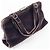 Borsa in pelle marrone scuro Prada - vista 17