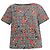 Blusa Stampata Oscar De La Renta in Cotone Multicolore