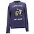 Gucci L'Aveugle Par Amour Pullover aus navyblauer Baumwolle mit Hasenapplikation Marineblau