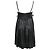 Robe Mini Baby Doll Sans Manches en Soie Noire de Dolce & Gabbana - vue 3