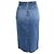Gonna Midi Date Ba&sh in Denim Blu Chiaro - vista 3