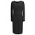 Hugo Boss Abito midi a maniche lunghe Boss di Hugo in lana nera Nero
