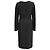 Hugo Boss Abito midi a maniche lunghe Boss di Hugo in lana nera Nero - vista 3