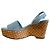 Timeless Sandali con zeppa Chanel Coco Mark Blu - vista 14