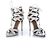 Aquazzura, white leather python sandals - view 3