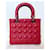 Sac à main Lady Dior Medium Cannage Rouge  - vue 1