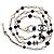 Collana classica lunga in perle d'acqua dolce nere e bianche 12P di Chanel con perline GHW Nero Bianco Gold hardware