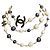 Collana classica lunga in perle d'acqua dolce nere e bianche 12P di Chanel con perline GHW Nero Bianco Gold hardware - vista 4