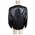 Chanel Black Satin Bomber Jacket with White Collar S/S 2021 - view 6