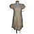 Jc De Castelbajac Leinenkleid mit Goldfäden Beige Golden