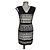 Vestido Genny de seda y algodón negro blanco