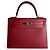 Hermès Bolso de mano Sellier en cuero Epsom Kelly 28 Rojo Granate Roja