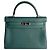 Hermès Kelly 32 Handtasche aus Taurillon Clemence Leder Malachit Grün
