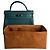 Hermès Kelly 32 Handtasche aus Taurillon Clemence Leder Malachit Grün - Ansicht 14