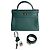 Hermès Kelly 32 Handtasche aus Taurillon Clemence Leder Malachit Grün - Ansicht 9