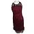 Autre Marque O.K.S. Leinenkleid Bordeaux Größe 38