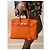 Magnifica Borsa Birkin 30cm in pelle Togo arancione di Hermès - vista 4