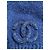 Berretto Chanel in cashmere blu con logo CC - vista 2