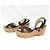 Sandali con zeppa in suede PANTHER di Jimmy Choo Marrone - vista 3