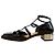 Sandalias de tacón bajo de piel patentada Christian Dior Negro - vista 4