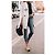 Autre Marque Scarpe Slingback Bicolori in Pelle e Tela Nero Beige - vista 4