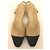Autre Marque Scarpe Slingback Bicolori in Pelle e Tela Nero Beige - vista 5