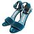 Manolo Blahnik Kristall Samt High Heel Sandalen Blau Türkis