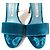 Manolo Blahnik Kristall Samt High Heel Sandalen Blau Türkis - Ansicht 4