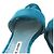 Manolo Blahnik Kristall Samt High Heel Sandalen Blau Türkis - Ansicht 7