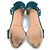 Manolo Blahnik Kristall Samt High Heel Sandalen Blau Türkis - Ansicht 9
