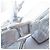 Timeless Chanel Metallic Leder Chunky Heel Slingback Sandalen Silber - Ansicht 13