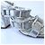 Timeless Chanel Metallic Leder Chunky Heel Slingback Sandalen Silber - Ansicht 15