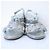 Timeless Chanel Metallic Leder Chunky Heel Slingback Sandalen Silber - Ansicht 3