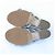 Timeless Chanel Metallic Leder Chunky Heel Slingback Sandalen Silber - Ansicht 7