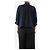 Autre Marque Blusa de seda azul marino - talla M - vista 2