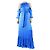 Autre Marque Maxikleid aus blauer Seide - Größe UK 14