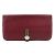 Cartera Larga Dogon de Hermès en Rojo Roja Gris pardo