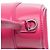 Borsa Hourglass piccola in pelle box lucida rosa di Balenciaga - vista 7