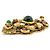 VINTAGE CHANEL GRIPOIX BROSCHE 1984 CABOCHONSTEINE GLASPAW STRASS BROSCHE Golden - Ansicht 3