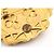 VINTAGE CHANEL GRIPOIX BROSCHE 1984 CABOCHONSTEINE GLASPAW STRASS BROSCHE Golden - Ansicht 6