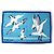 Hermès HERMES BEACH TOWEL LES MOUETTES PM 100 CM BLUE