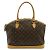 Louis Vuitton Monogram Lockit horizontale Handtasche Braun Weiß Monogramm - Ansicht 2