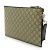 Borsa Clutch Gucci GG Supreme Multicolore Beige Cachi Giallo - vista 3