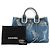 CHANEL - Borsa Tote Deauville Egitto Geroglifico Chanel in denim e lana Blu navy - vista 11