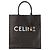 Céline CELINE - Bolsa Tote Vertical Celine en lona recubierta monogramada Negro