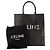 Céline CELINE - Bolsa Tote Vertical Celine en lona recubierta monogramada Negro - vista 10
