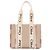 CHLOÉ - Borsa Tote Woody Chloé in Lino Beige Edizione Limitata Multicolore