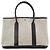 HERMÈS - Borsa a Mano Garden Party Hermès in Tela Grigia e Pelle Nera Nero